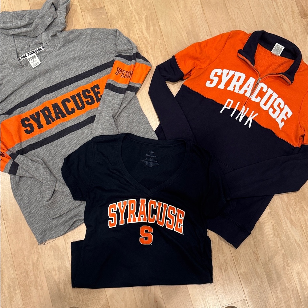 PINK Victoria's Secret Syracuse Hoodies Tee 
Lot Med Large Used